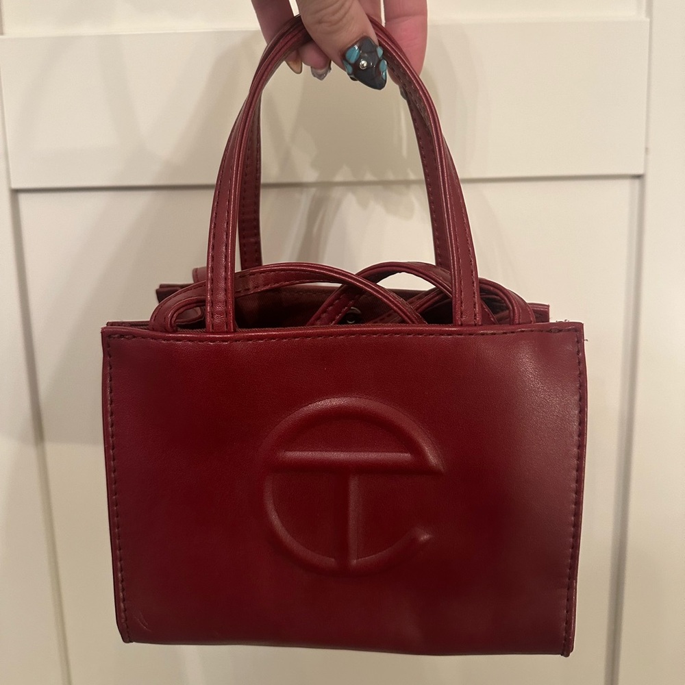 Telfar Oxblood small shopping bag